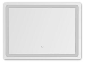 LED koupelnové hranaté zrcadlo s osvětlením 50x70 cm 736lm 3000+4000+6000K IP44, průhledné - Zuma Line LUSTRO D3003