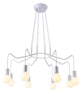 Lustr na lanku BASSO 8xE27/40W/230V bílá