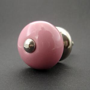 Keramická úchytka-Růžová-MALÁ Barva kovu: antik tmavá