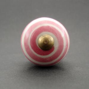 Keramická úchytka-Růžová spirála Barva kovu: stříbrná