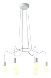 Lustr na lanku BASSO 6xE27/40W/230V bílá