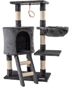 PuppyJoy Kočičí škrabadlo Silaxo 75 cm tmavě šedé/bílé