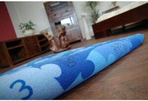Balta Dětský kusový koberec PUZZLE modrý Rozměr: 100x200 cm