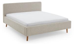 Béžová čalouněná dvoulůžková postel 180x200 cm Mattis – Meise Möbel