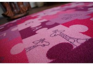 Balta Dětský kusový koberec PUZZLE fialový Rozměr: 100x150 cm