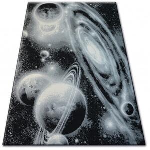 Balta Kusový koberec BCF FLASH 33455/190 - Planety vesmír šedý Rozměr: 160x225 cm