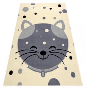 Balta Dětský kusový koberec BCF FLASH 3998 Kočička krémový / šedý Rozměr: 160x220 cm