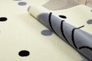 Balta Dětský kusový koberec BCF FLASH 3998 Kočička krémový / šedý Rozměr: 160x220 cm