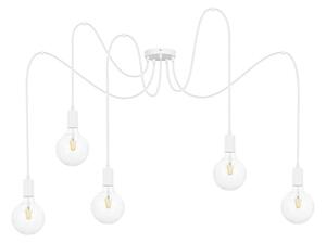 Lustr na lanku MIROS 5xE27/60W/230V pavouk bílá