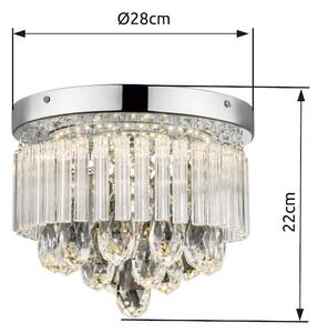 Globo 68598A LED přisazené stropní svítidlo Manilo 1x12W | 960lm | 4000K - chrom. průhledná