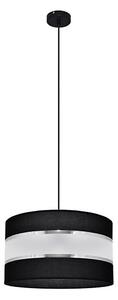 Lustr na lanku HELEN 1xE27/15W/230V pr. 35 cm černá/stříbrná