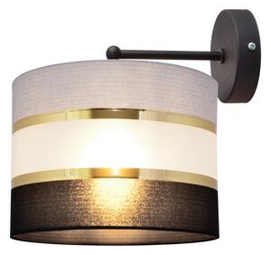 Nástěnná lampa HELEN 1xE27/15W/230V černá/šedá/zlatá