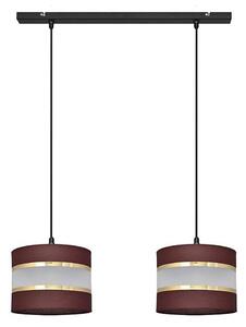 Lustr na lanku HELEN 2xE27/15W/230V hnědá/černá/zlatá