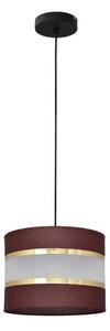Lustr na lanku HELEN 1xE27/15W/230V pr. 20 cm hnědá/černá/zlatá