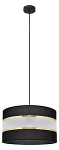 Lustr na lanku HELEN 1xE27/15W/230V pr. 35 cm černá/zlatá