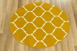 Balta Kulatý koberec LUNA 502682/89955 hořčicový / žlutý Rozměr: průměr 90 cm