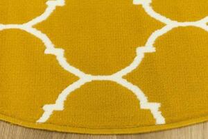 Balta Kulatý koberec LUNA 502682/89955 hořčicový / žlutý Rozměr: průměr 90 cm