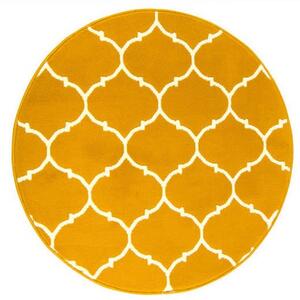 Balta Kulatý koberec LUNA 502682/89955 hořčicový / žlutý Rozměr: průměr 80 cm