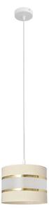Lustr na lanku HELEN 1xE27/15W/230V pr. 20 cm krémová/zlatá