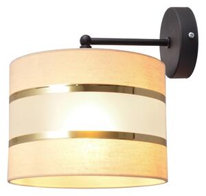 Nástěnná lampa HELEN 1xE27/15W/230V krémová/černá/zlatá