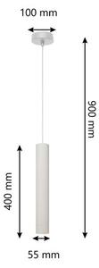 LED Lustr na lanku TUBA 1xGU10/4,8W/230V bílá