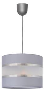 Lustr na lanku HELEN 1xE27/15W/230V pr. 20 cm šedá/stříbrná