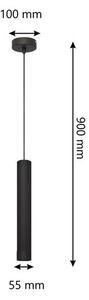 LED Lustr na lanku TUBA 1xGU10/4,8W/230V černá