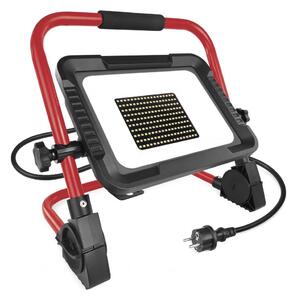 LED Reflektor se stojanem ELION LED/100W/230V 4000K IP65 červená/černá