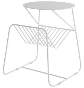 Jotex Bílý kovový odkládací stolek DALLY 56 x 59 cm