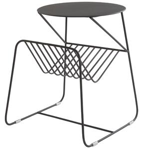 Jotex Černý kovový odkládací stolek DALLY 56 x 59 cm
