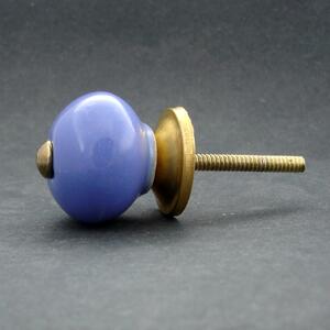 Keramická úchytka-Modrá pastel MALÁ Barva kovu: zlatá