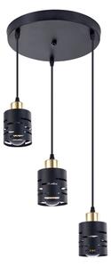 Lustr na lanku ELEN 3xE27/35W/230V pr. 29 cm černá/zlatá