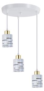 Lustr na lanku ELEN 3xE27/35W/230V pr. 29 cm bílá/zlatá