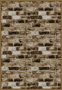 Makro Abra Moderní kusový koberec 70911/24326 TANGO Cihlová zeď hnědý Rozměr: 160x230 cm