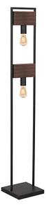 Klausen 107002 - Stojací lampa HARD 2xE27/11W/230V dřevo/černá