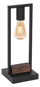 Klausen 108004 - Stolní lampa HARD 1xE27/11W/230V dřevo/černá