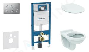 Geberit Set předstěnové instalace, klozet Alpha se sedátkem, tlačítko Sigma01, matný chrom 111.300.00.5 ND3