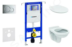Geberit Set předstěnové instalace, klozet Alpha se sedátkem, tlačítko Sigma01, lesklý chrom 111.355.00.5 ND2