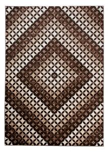 Makro Abra Moderní kusový koberec H017A TANGO tmavě hnědý Rozměr: 120x170 cm