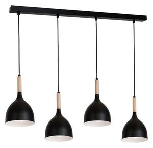 Lustr na lanku NOAK WOOD 4xE27/60W/230V