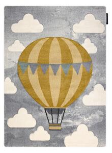Makro Abra Dětský kusový koberec PETIT Létající balon mráčky šedý Rozměr: 140x190 cm