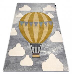 Makro Abra Dětský kusový koberec PETIT Létající balon mráčky šedý Rozměr: 120x170 cm