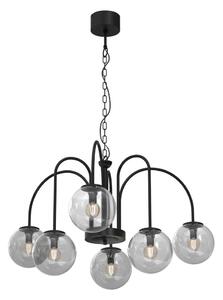 Lustr na řetězu CAMBRIDGE 6xE14/60W/230V černá