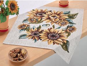 Gobelínový ubrus na stůl 90x90 cm Slunečnice Chenille IT120 Barva Vícebarevná Rozměry 90x90 cm