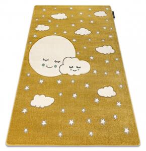 Makro Abra Dětský kusový koberec PETIT Měsíc Mráčky Hvězdičky žlutý Rozměr: 200x290 cm