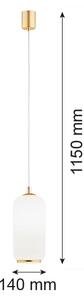 Argon 4993 - Lustr na lanku PALLADO 1xE27/15W/230V zlatá/bílá