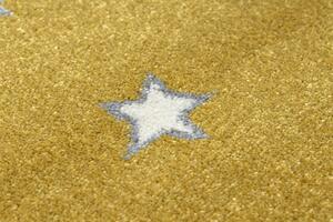 Makro Abra Dětský kusový koberec PETIT Měsíc Mráčky Hvězdičky žlutý Rozměr: 80x150 cm