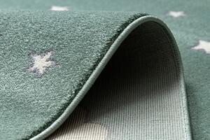 Makro Abra Dětský kusový koberec PETIT Měsíc Mráčky Hvězdičky zelený Rozměr: 160x220 cm
