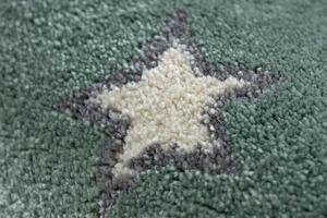 Makro Abra Dětský kusový koberec PETIT Měsíc Mráčky Hvězdičky zelený Rozměr: 120x170 cm