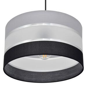 Lustr na lanku HELEN 1xE27/15W/230V pr. 35 cm černá/šedá/stříbrná